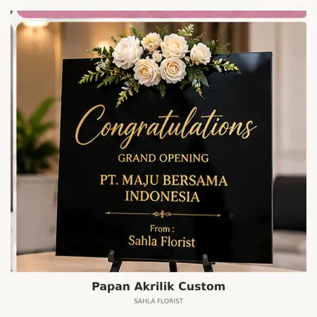 Papan Bunga Akrilik Pasar Minggu